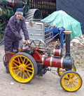 Volunteer and model steam tractor