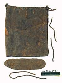 Never before seen Tudor 'manbag', once the height of fashion, found on board the Mary Rose.